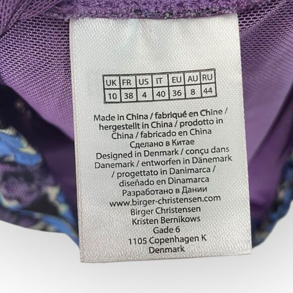 ROTATE by Birger Christensen Floral Long Sleeve Ruched Mini Dress Size US 4 - Picture 11 of 12